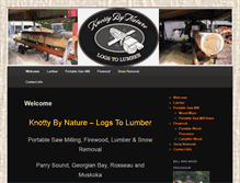 Tablet Screenshot of knottybynature.ca